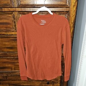 Time And Tru Womens Rust Orange Long Sleeve Top! Sz Small 4-6